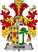 Coat of arms used by the Danish family Worm