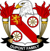 Coat of arms used by the Dupont family in the United States of America