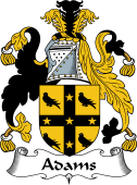 English Coat of Arms for the family Adams