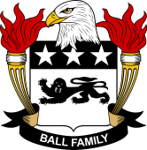 Coat of arms used by the Ball family in the United States of America