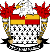 Coat of arms used by the Peckham family in the United States of America