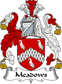 English Coat of Arms for the family Meadows