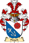 v.23 Coat of Family Arms from Germany for Hayek