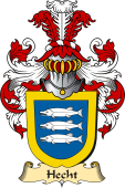 v.23 Coat of Family Arms from Germany for Hecht