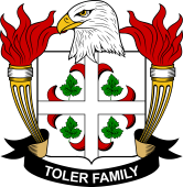 Coat of arms used by the Toler family in the United States of America