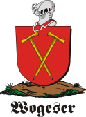 German shield on a mount for Wogeser