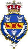 British Garter Coat of Arms for Harper (England)