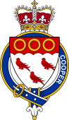 British Garter Coat of Arms for Cooper (England)