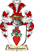 v.23 Coat of Family Arms from Germany for Rosenbaum