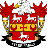Coat of arms used by the Tyler family in the United States of America