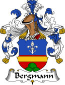 German Wappen Coat of Arms for Bergmann