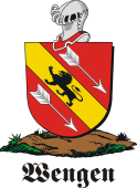 German shield on a mount for Wengen