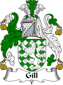 English Coat of Arms for the family Gill