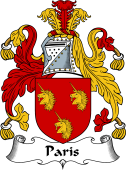 English Coat of Arms for the family Paris