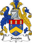 English Coat of Arms for the family Swain or Swayne