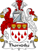 English Coat of Arms for the family Thorndike