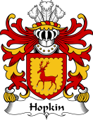 Welsh Coat of Arms for Hopkin (DAVID- of Dan-y-graig, Swansea)