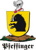 German shield on a mount for Pfeffinger