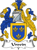 English Coat of Arms for the family Unwin or Unwyn