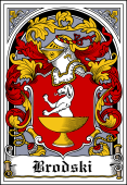 Polish Coat of Arms Bookplate for Brodski