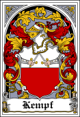German Wappen Coat of Arms Bookplate for Kempf