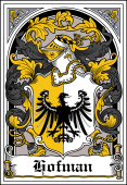 German Wappen Coat of Arms Bookplate for Hofman