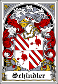 German Wappen Coat of Arms Bookplate for Schindler