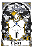 German Wappen Coat of Arms Bookplate for Ebert