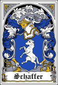 German Wappen Coat of Arms Bookplate for Schaffer