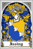 Danish Coat of Arms Bookplate for Issing