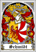 German Wappen Coat of Arms Bookplate for Schmidt