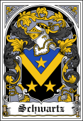 German Wappen Coat of Arms Bookplate for Schwartz