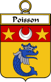French Coat of Arms Badge for Poisson