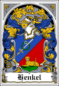 German Wappen Coat of Arms Bookplate for Henkel