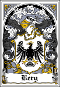 Danish Coat of Arms Bookplate for Berg