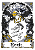Polish Coat of Arms Bookplate for Kosiel