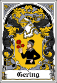 German Wappen Coat of Arms Bookplate for Gering