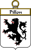 French Coat of Arms Badge for Pillon