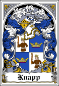 German Wappen Coat of Arms Bookplate for Knapp