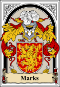 English Coat of Arms Bookplate for Marks
