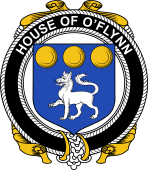 Irish Coat of Arms Badge for the O'FLYNN family