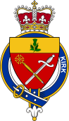 British Garter Coat of Arms for Kirk (Scotland)