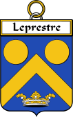 French Coat of Arms Badge for Leprestre (Prestre le)