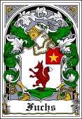 German Wappen Coat of Arms Bookplate for Fuchs