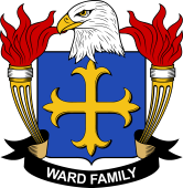 Coat of arms used by the Ward family in the United States of America