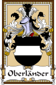 German Coat of Arms Wappen Bookplate  for Oberländer