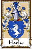 German Coat of Arms Wappen Bookplate  for Hacke