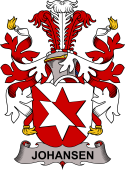 Coat of arms used by the Danish family Johansen or Jonsen