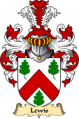 Welsh Family Coat of Arms (v.23) for Lewis (of Abergavenny, Monmouthshire)
