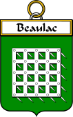 French Coat of Arms Badge for Beaulac
